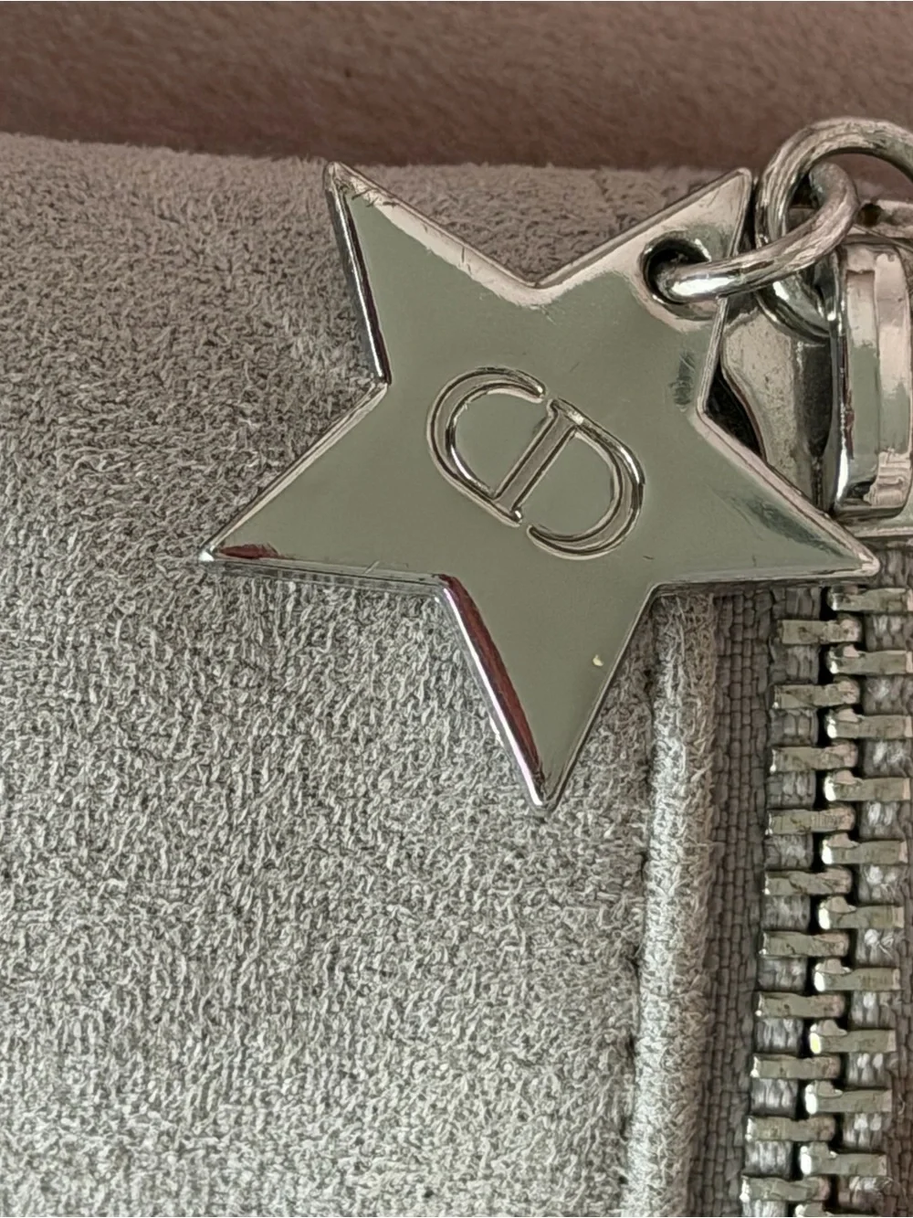 Dior Beaute Gray Cosmetic Bag w/ Star Charm ⭐️